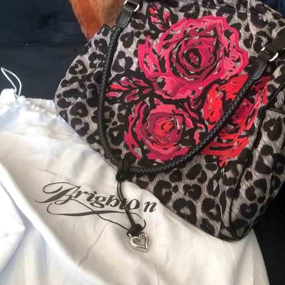 Brighton Rose and Leopard Shoulder Bag - Picture 4 of 5